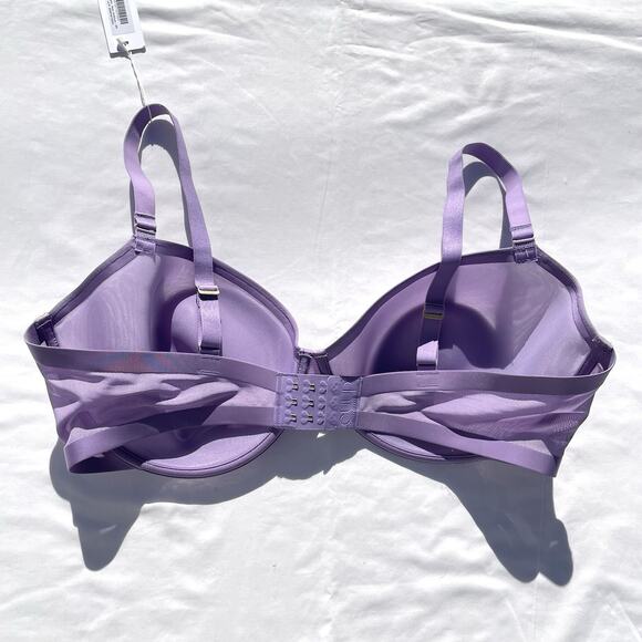 CUUP The Balconette Mesh Bra 40F Amethyst Purple Underwire - Picture 3 of 5